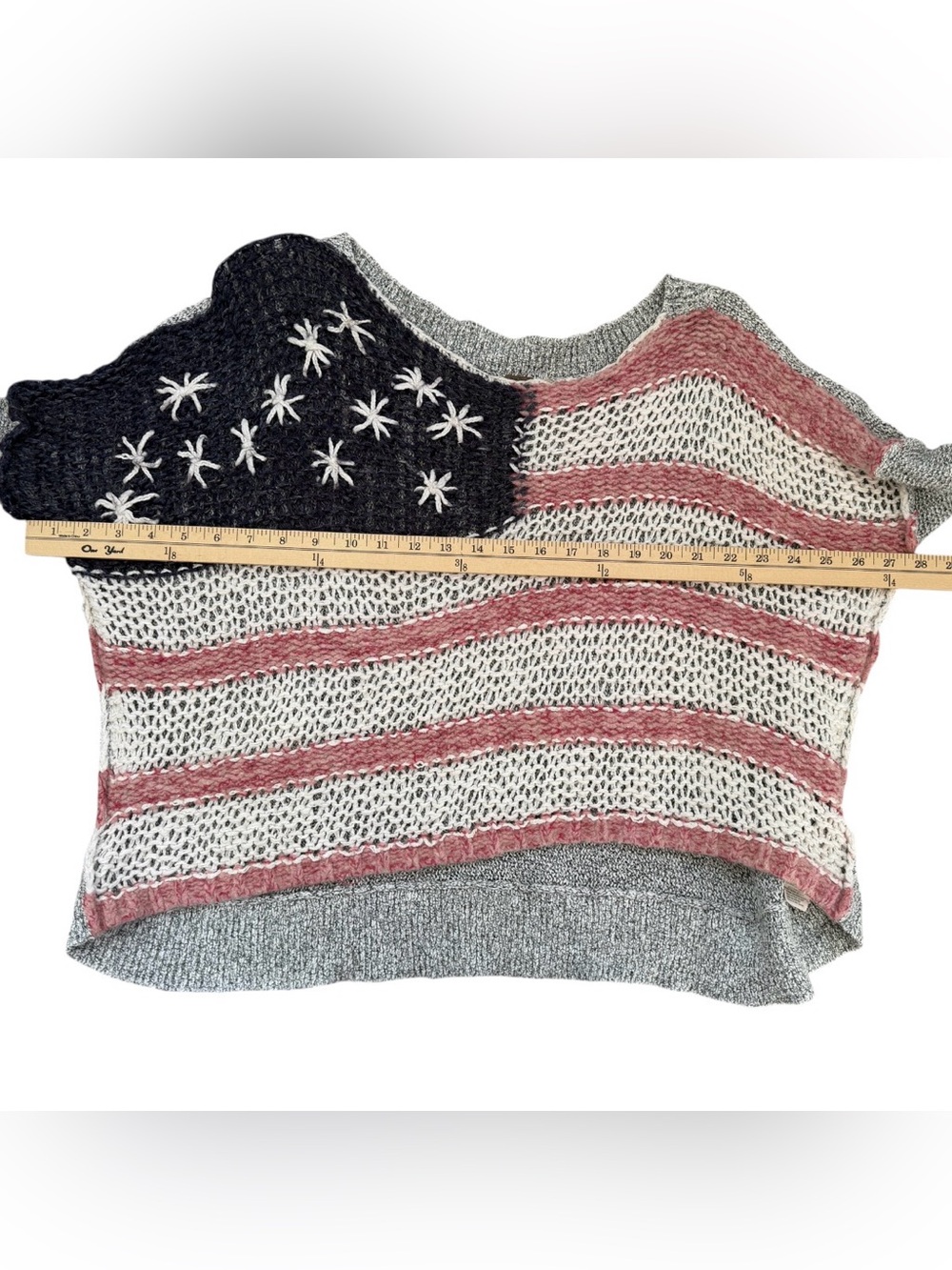 Free People Slouchy American Flag Sweater - Picture 4 of 10